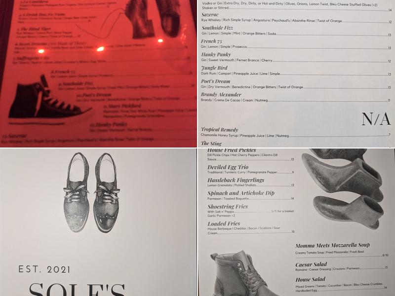 Sole's Menu