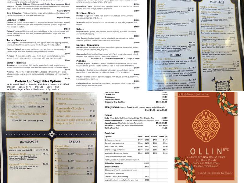 Ollin 2 - 2nd Ave Menu