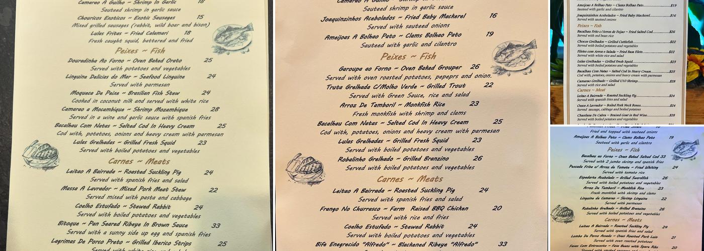 No Pao 100 Reservas Menu