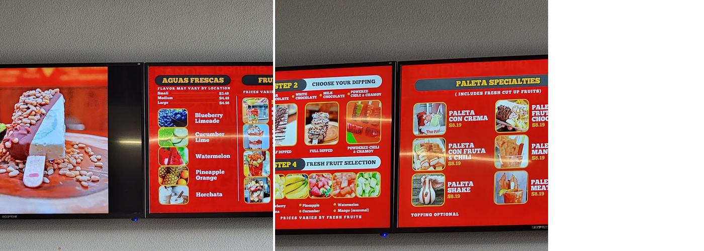 The Paleta Bar Hobbs Menu