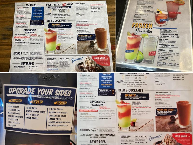 Willie's Grill & Icehouse Menu