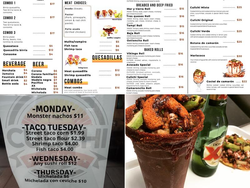 Culichi Kitchen Menu