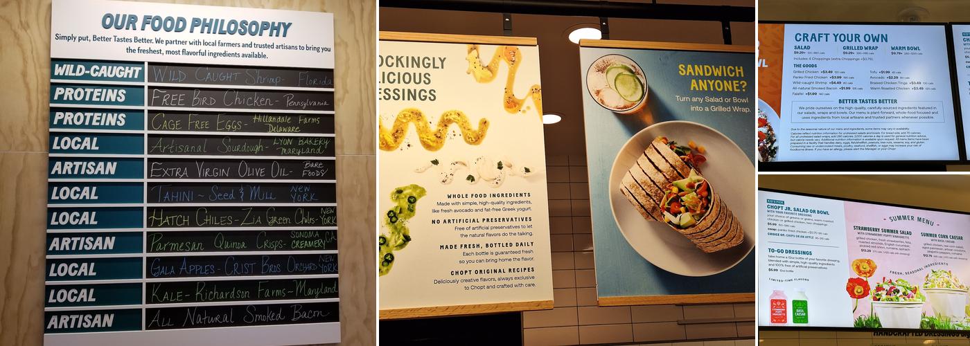 Chopt Creative Salad Company Menu