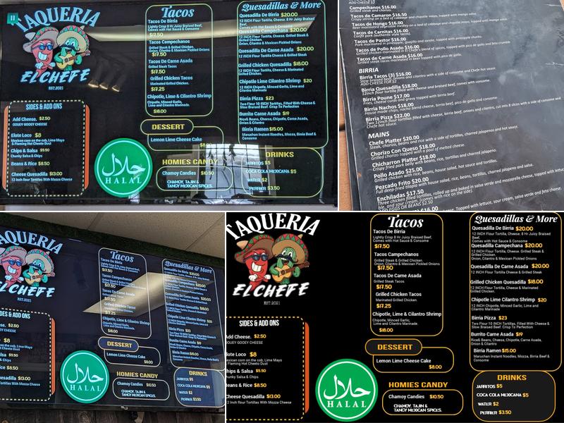 Taqueria El Chefe Menu