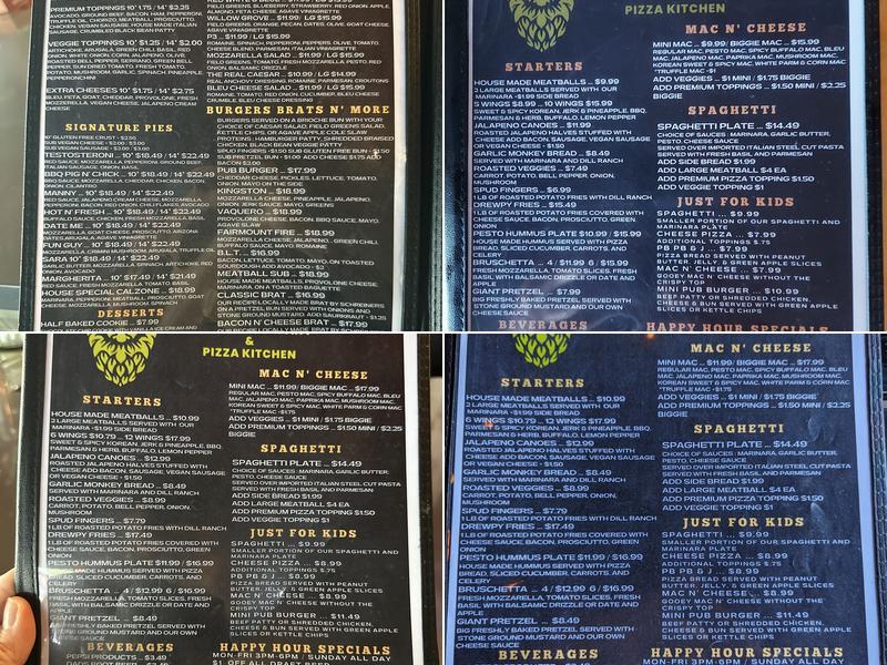Throne Brewing & Pizza Kitchen Menu