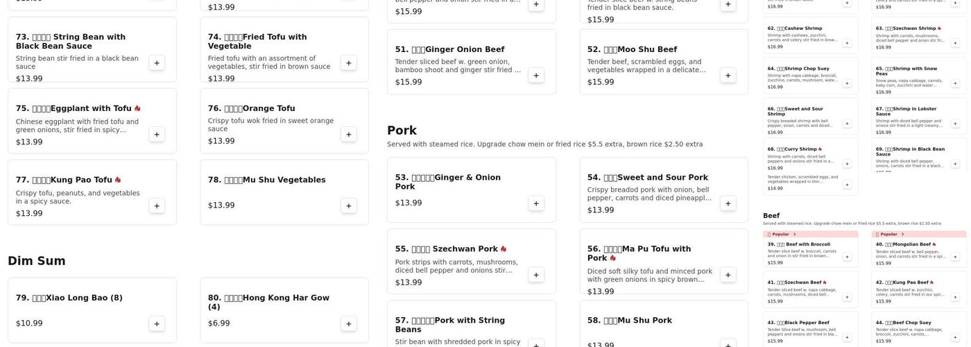 China Fun Menu