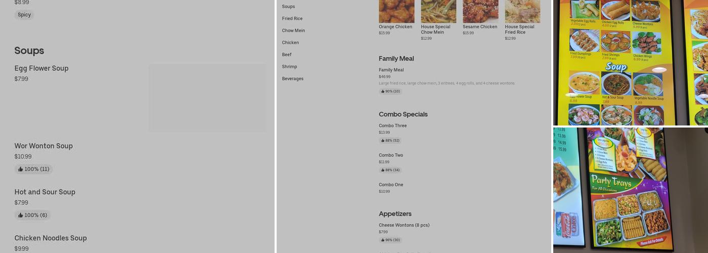 No.1 Chinese Food Menu