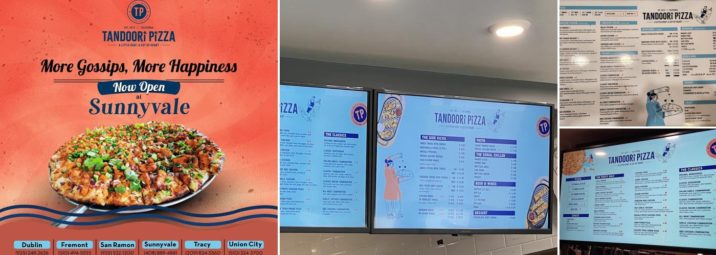 Tandoori Pizza Menu