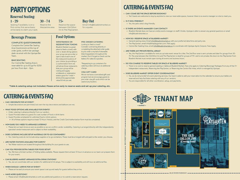 Bluebird Market Menu