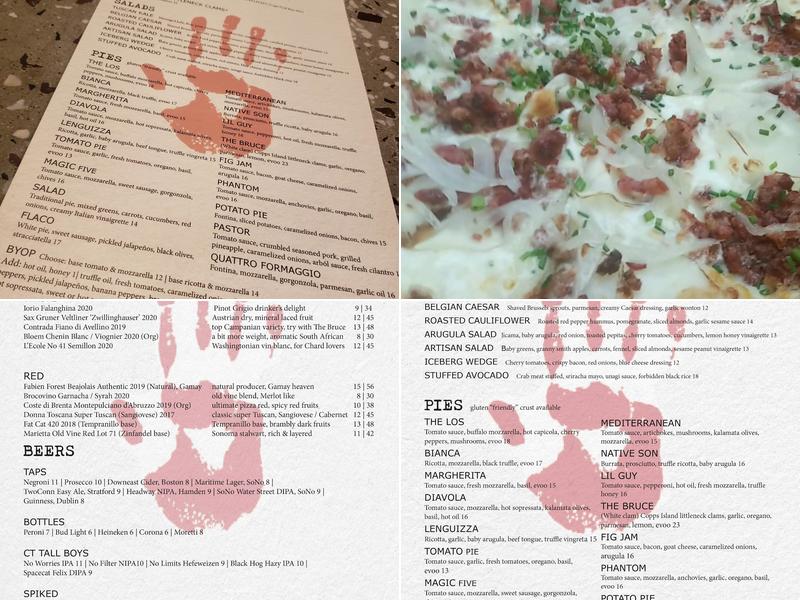 Magic 5 Pie Co. Menu