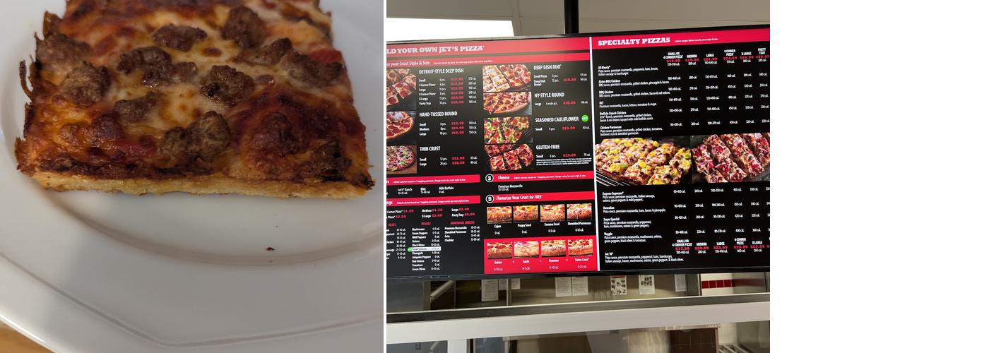 Jet's Pizza Menu