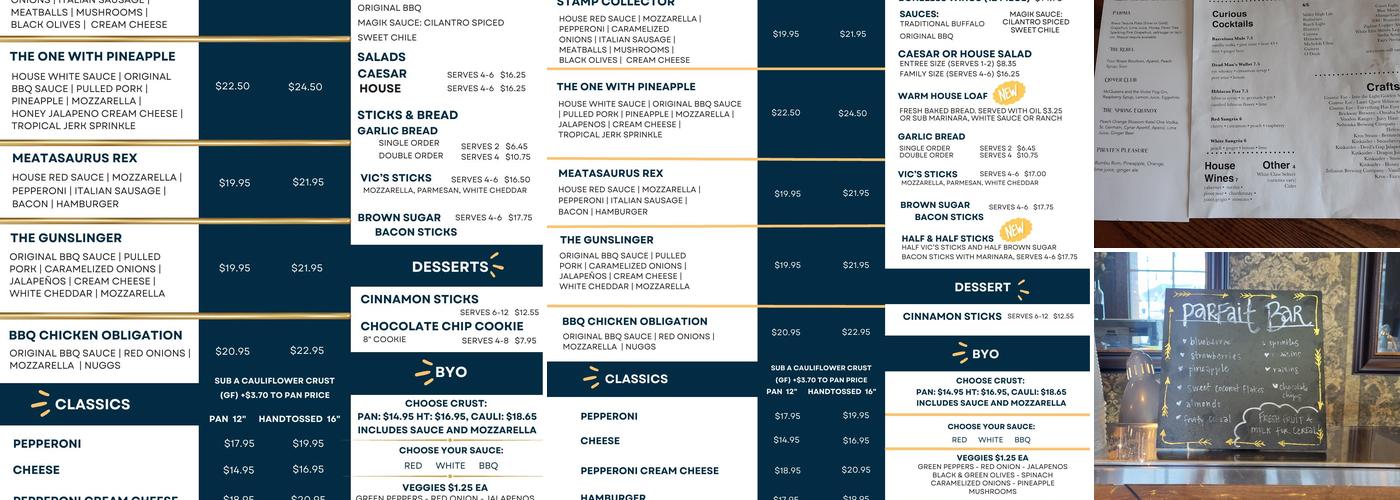 Vic's Pizza Menu