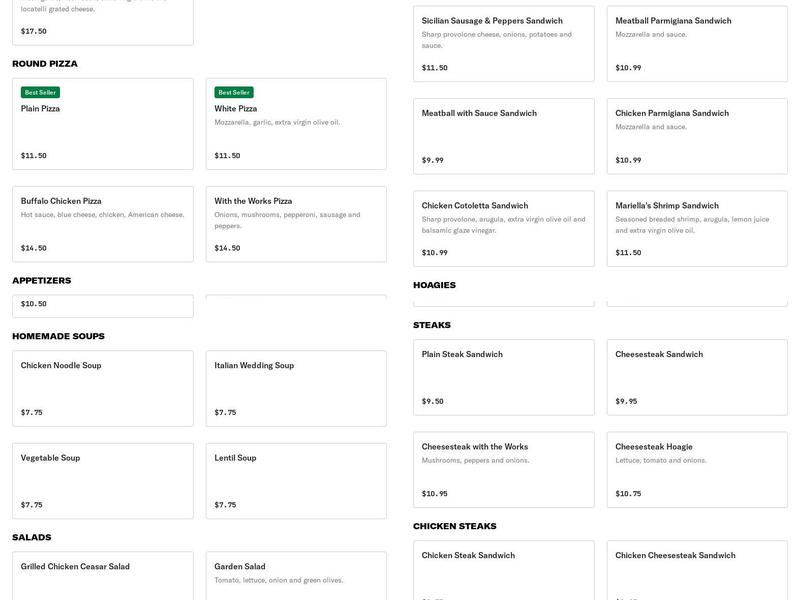 Sal's Italian Deli Menu