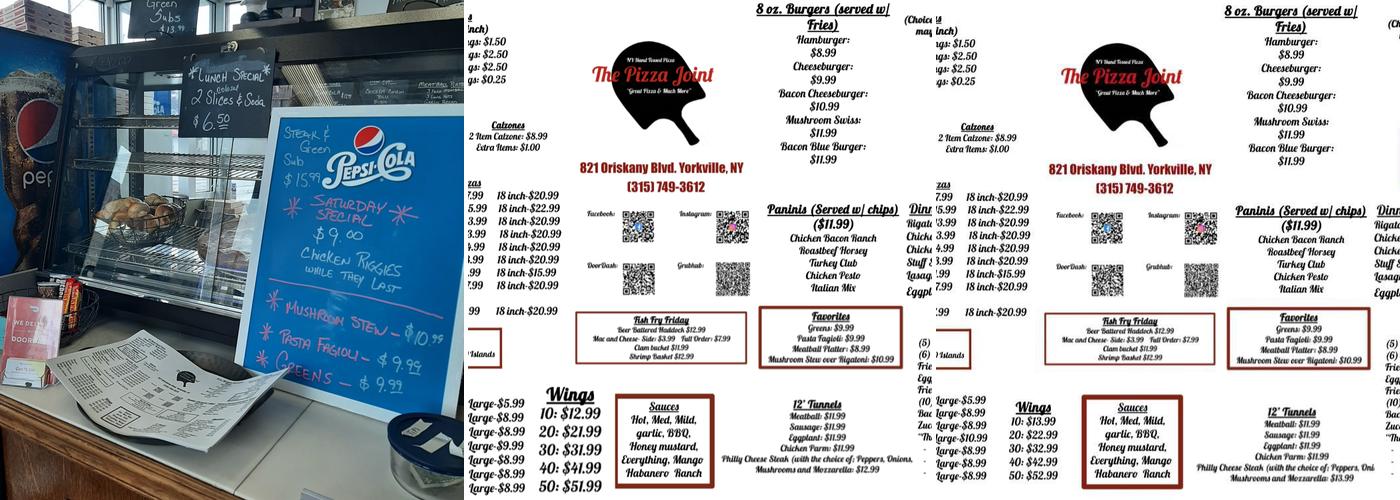 The Pizza Joint Menu