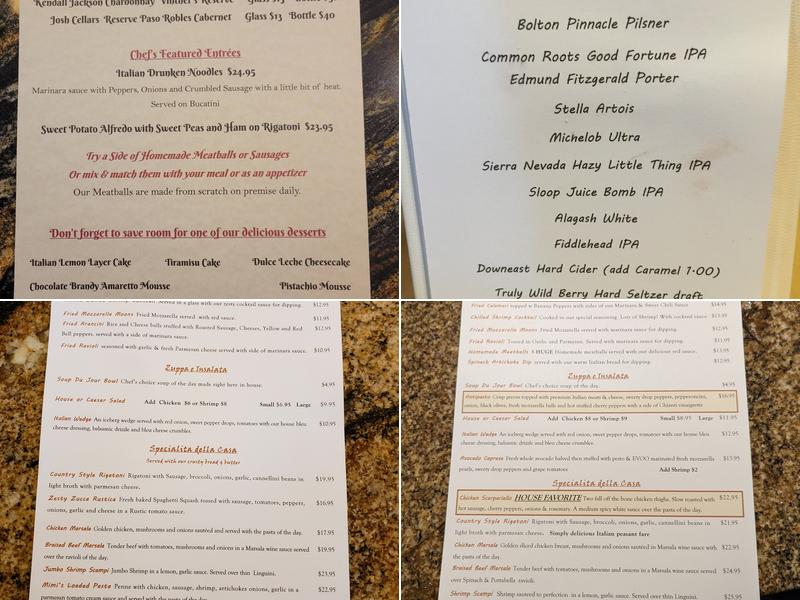 DeNatale's Menu