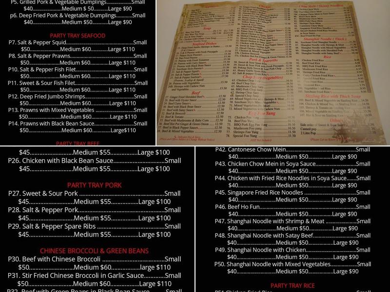 Dragon Garden Restaurant Menu