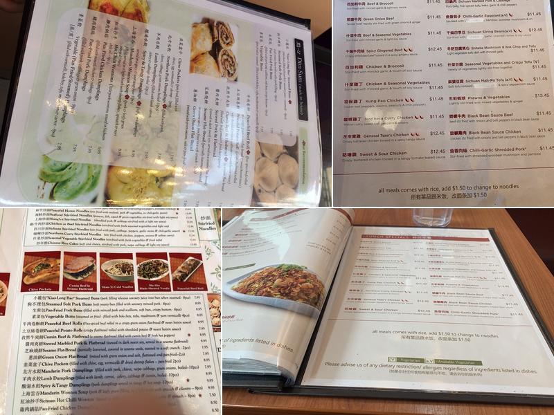 Peaceful Restaurant Menu