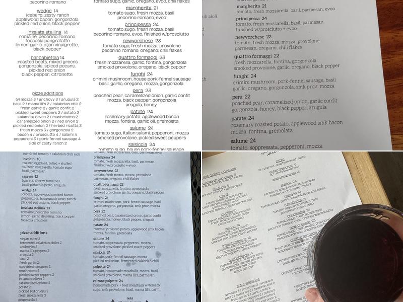 Pizzeria Stellina Menu