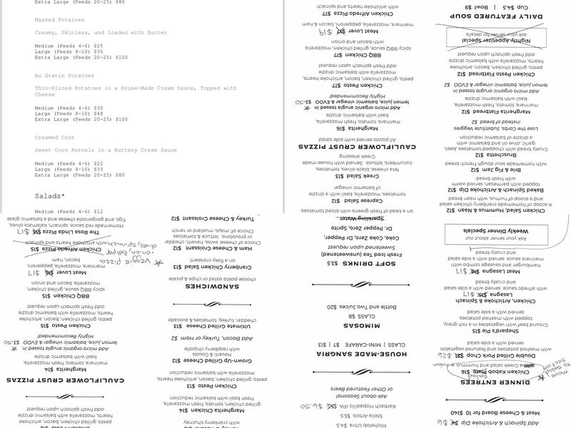 Devine Wine Bar Menu
