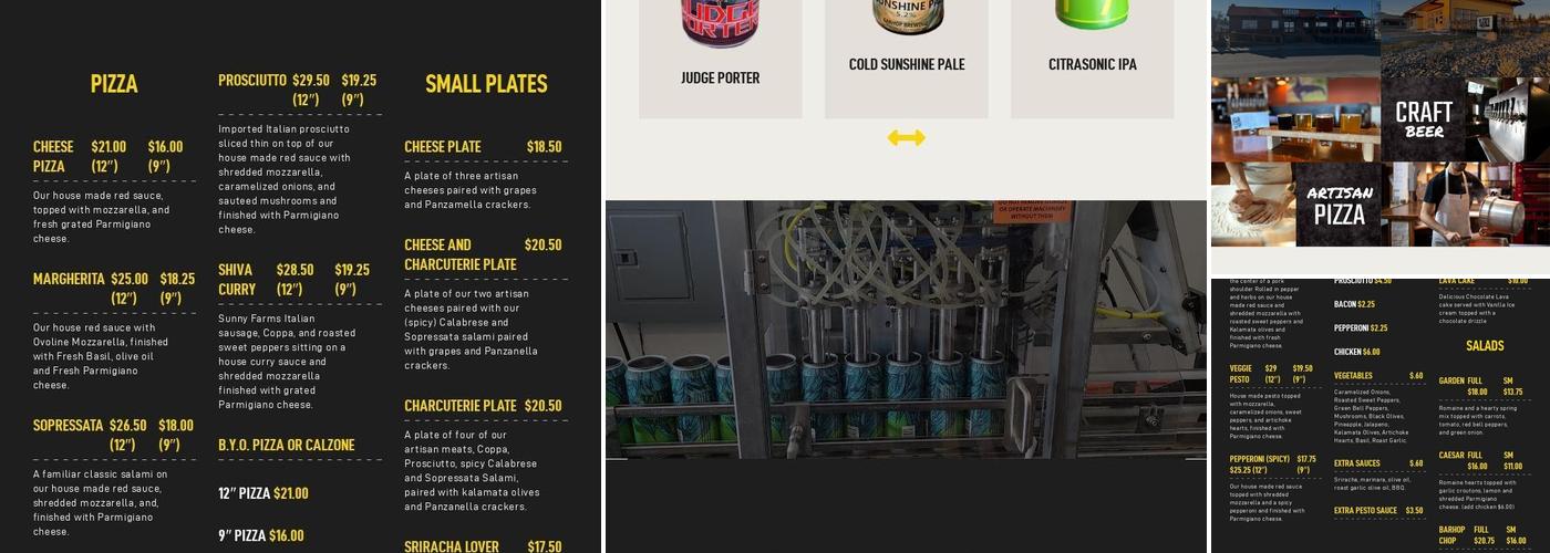 Barhop Artisan Pizza Sequim Menu