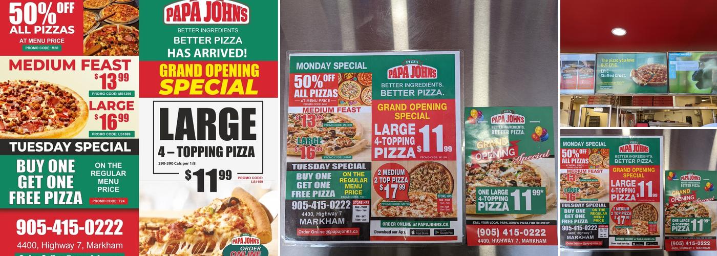 Papa John's Pizza Menu