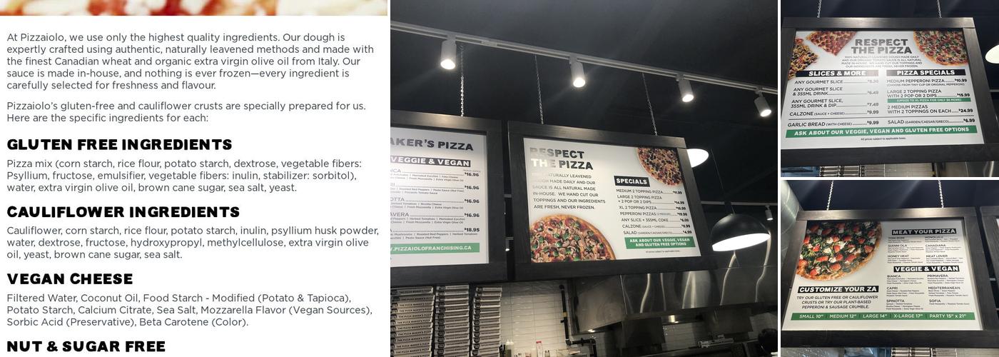 Pizzaiolo Menu