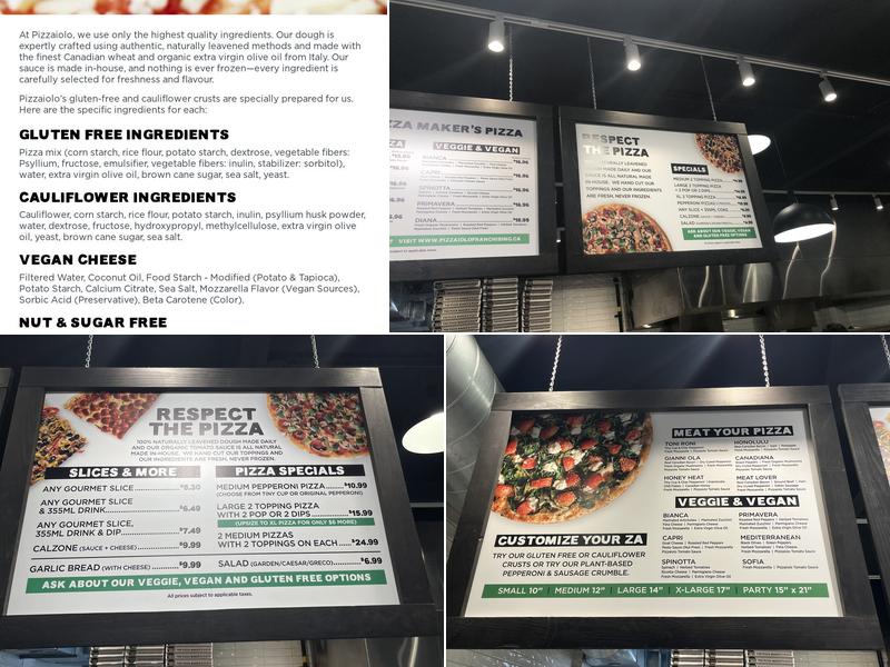 Pizzaiolo Menu
