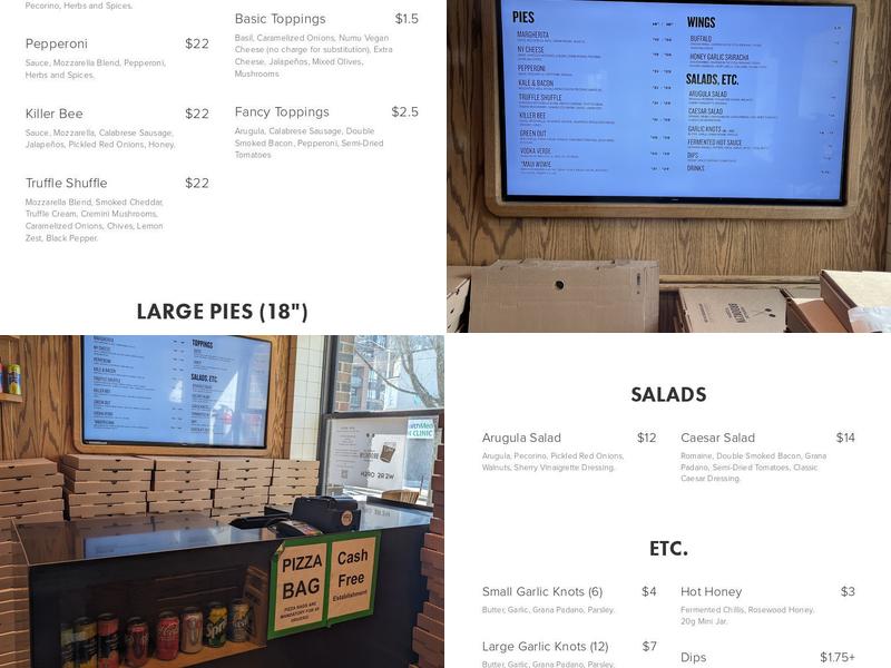 North of Brooklyn Pizzeria Menu