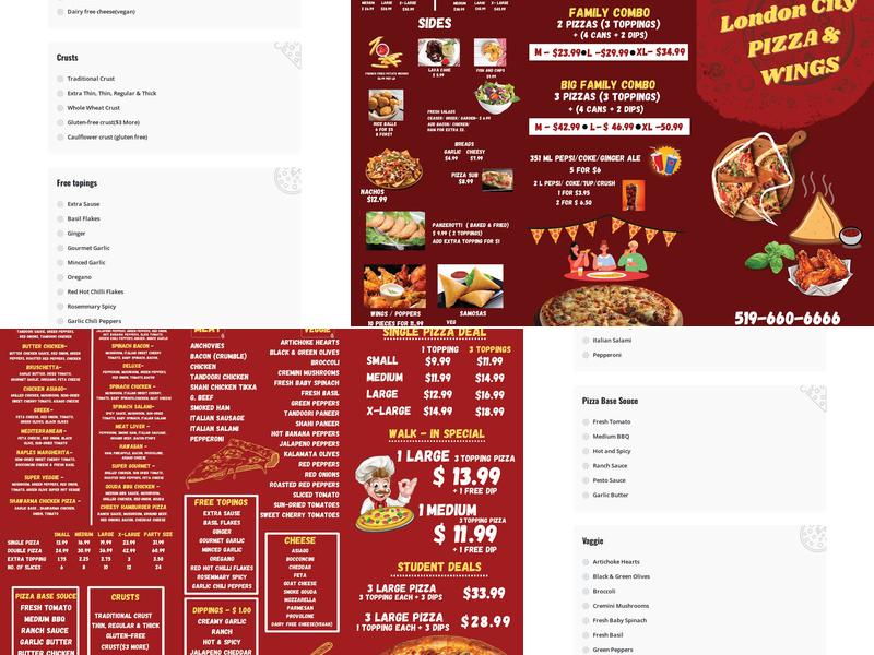 London City Pizza & Wings Menu