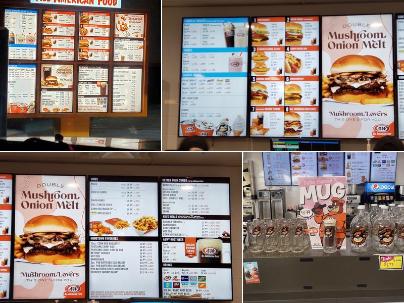 A&W Restaurant Menu