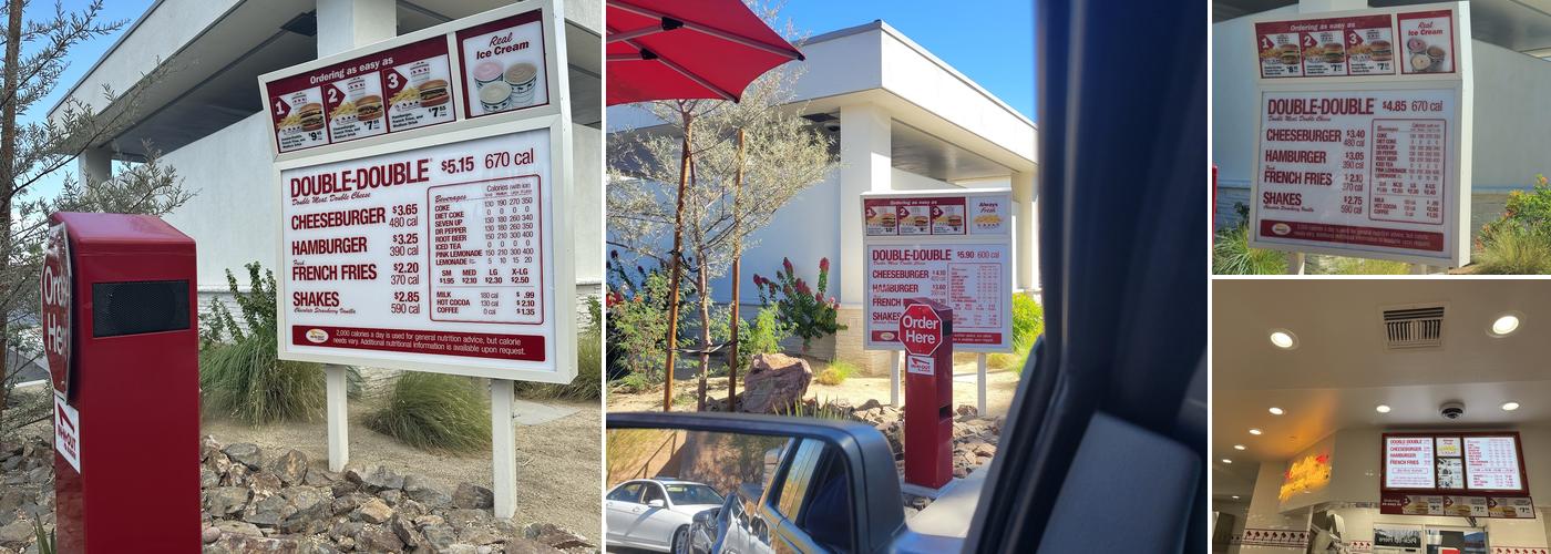 In-N-Out Burger Menu