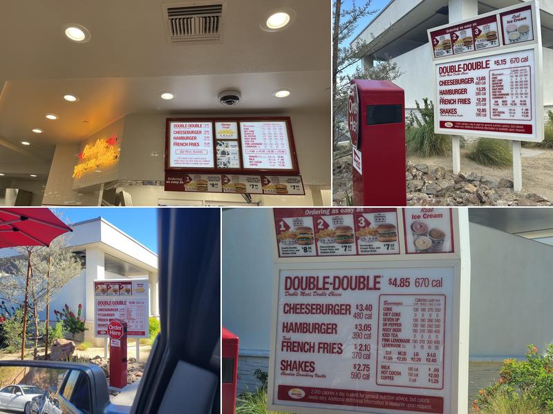 In-N-Out Burger Menu
