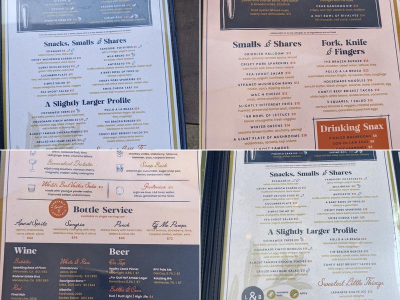 Lo & Behold Bar + Kitchen Menu