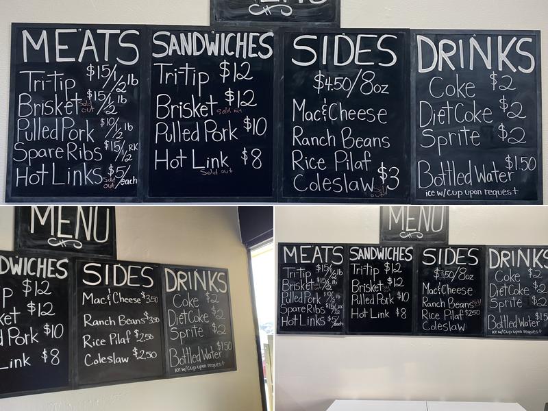 Kemp BBQ Menu