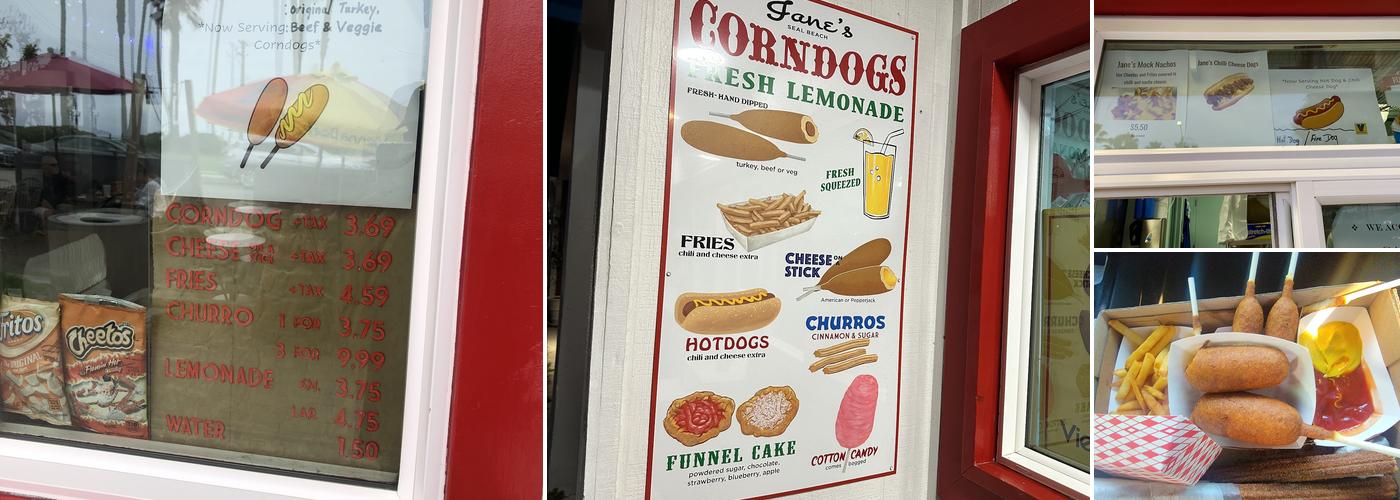 Jane's Corndogs Menu