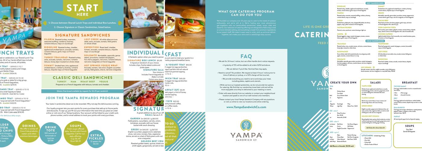 Yampa Sandwich Company Menu