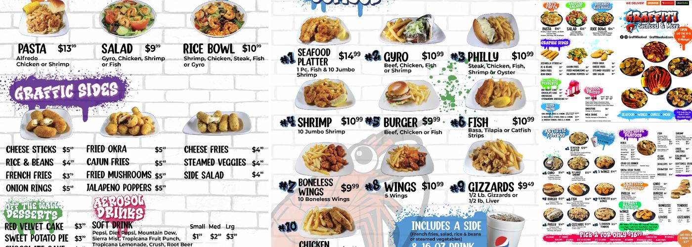 Graffiti Seafood & More Menu