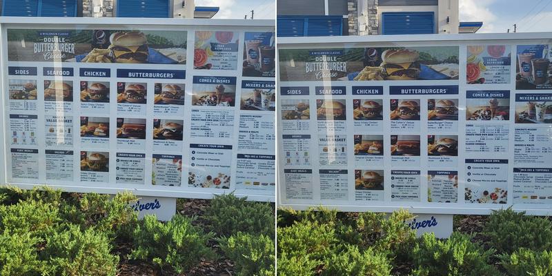 Culver’s Menu