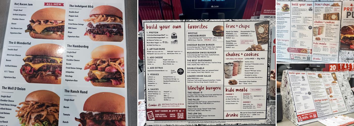 MOOYAH Burgers, Fries & Shakes Menu