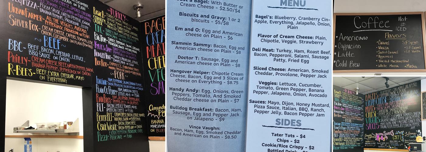 Bearded Bagel Menu