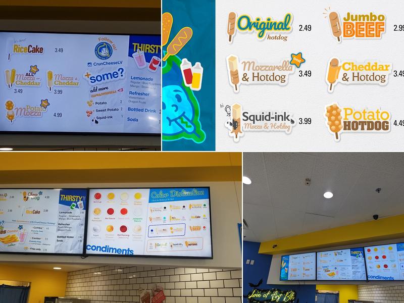 CrunCheese Korean Hot Dog Menu