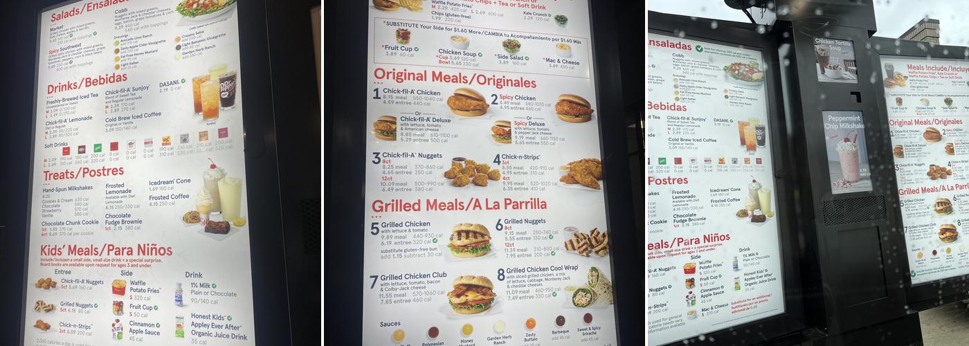 Chick-fil-A Menu