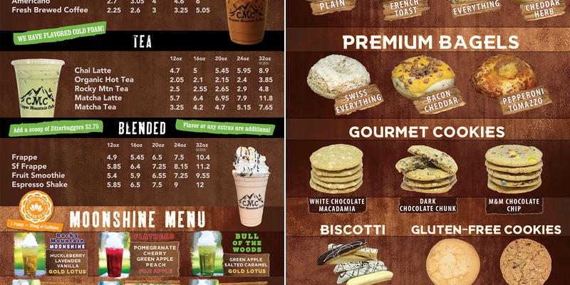 Copper Mountain Coffee Menu