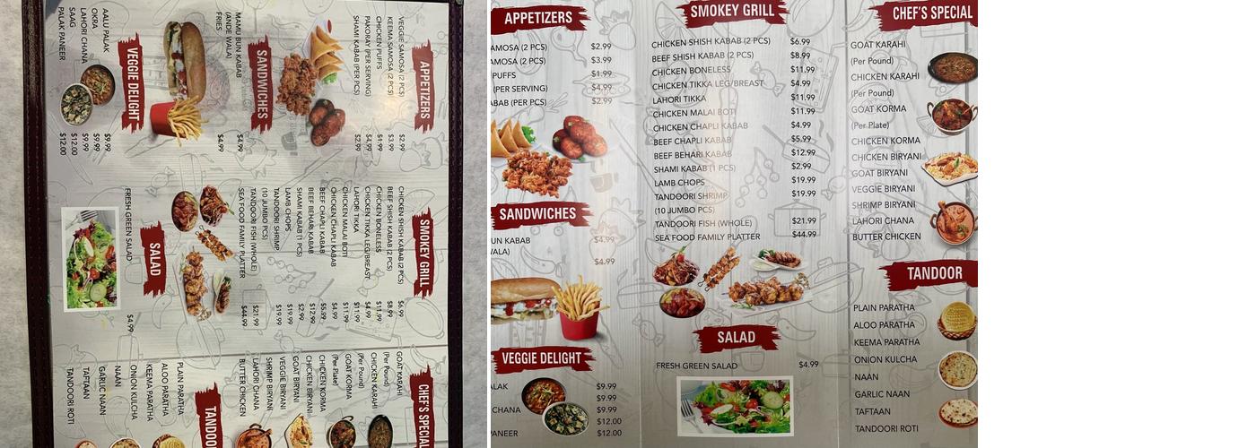 The Student Biryani Menu