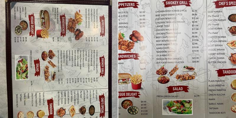 The Student Biryani Menu