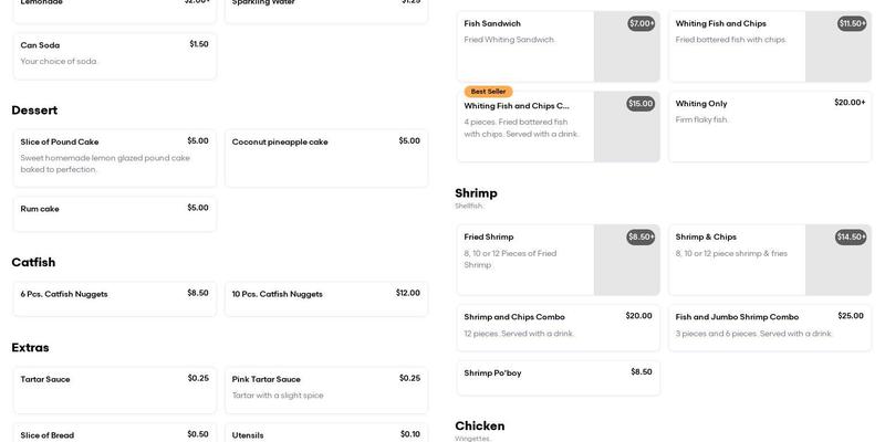 Geno's Fish and Chips Menu