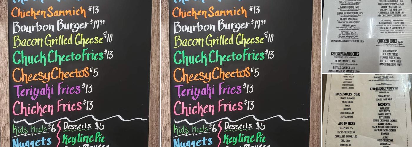 V's Kitchen Menu