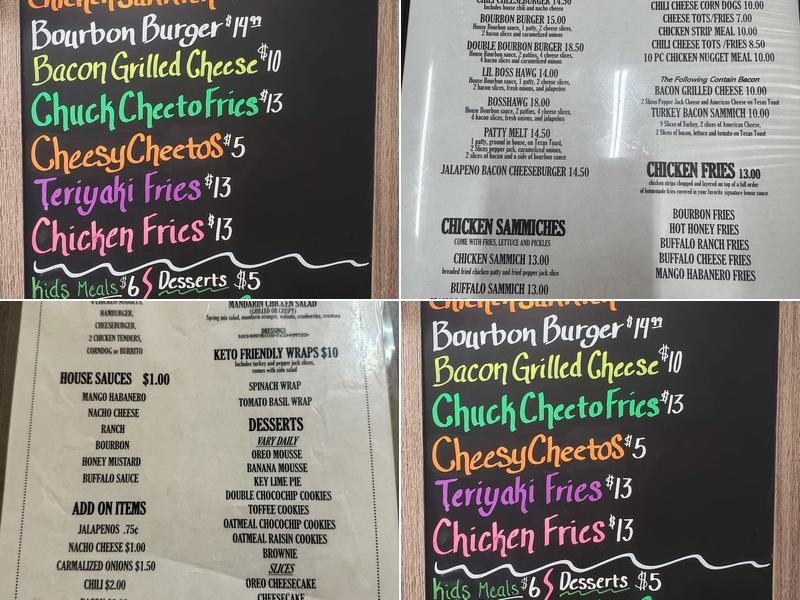 V's Kitchen Menu