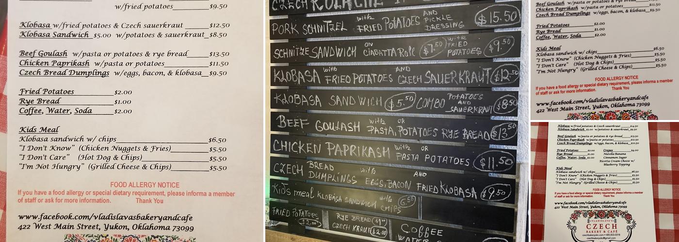 Vladislava's Czech Bakery & Cafe Menu