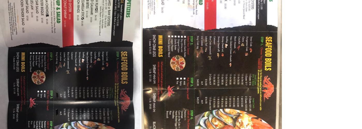 Seahouse Cajun Seafood & bar Menu